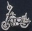 Sterling Silver Motorcycle Pendant with Moving Wheels - Click for detail VIEW