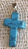 Cross Turquoise Stone Pendant - Click for larger view
