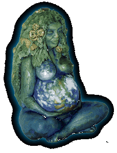 Millenium Gaia statue cast from polyresin featuring detailed etchings - Click For Detail View